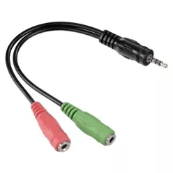   Hama 3,5 mm Jack - 2x 3,5 mm Jack aljzat adapter kábel (200352))