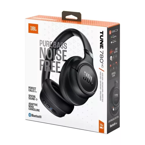 JBL T780NCBLK BT zajszűrős fejhallgató, fekete