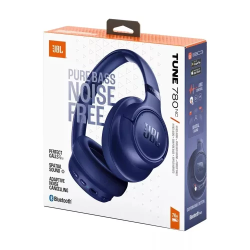 JBL T780NCBLU BT zajszűrős fejhallgató, kék
