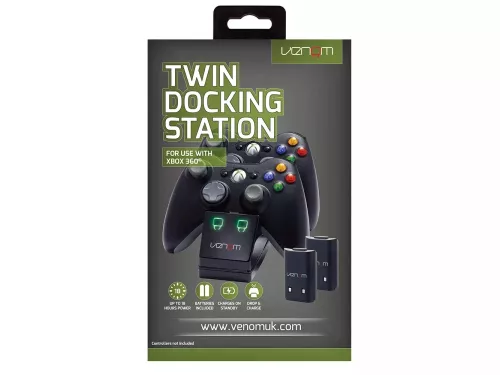 Venom VS2891 XBOX 360 fekete dupla töltőállomás + 2 db akkumulátor