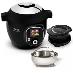   Tefal CY85X8F2 Cook4Me+ BLK 150R + Xtra Crisp (bundle) intelligens elektromos gyorsfőző kukta