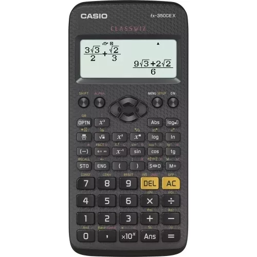 Casio FX 350 CE-X tudományos számológép, 379 funkciós, fekete
