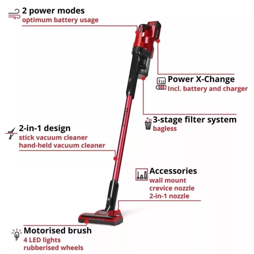 Einhell TE-SV 18 LI (1X4,0AH) akkus rúdporszívó 1X4,0 ah akkumulátorral