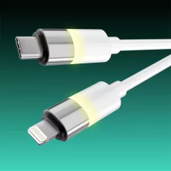 Avax CB 315 Glowy 27W USB-C - Lightning kábel, 1m