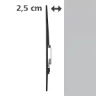 Hama 220811 "FITV" fix fali konzol, 600x400, xl, fekete