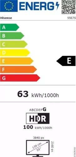 Hisense 55E7S 4K UHD Smart QLED TV