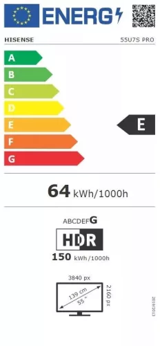 Hisense 55U7SPRO 4K Smart MiniLED TV