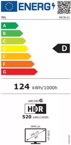 TCL 98C8L SQD-Mini Led TV