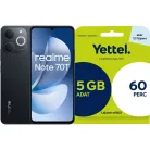Realme Note 70T 4/128GB Yettel mobiltelefon,fekete