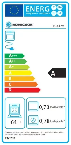 Novacook T50GE-W kombinált tűzhely
