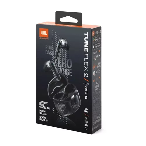 JBL TFLEX2GBLK zajszűrős BT fülhallgató, fekete