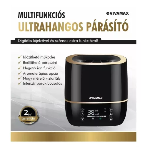 Vivamax GO-2845 multifunkciós ultrahangos párásító