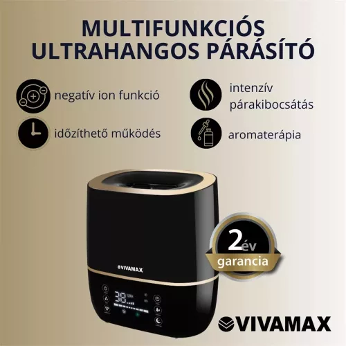 Vivamax GO-2845 multifunkciós ultrahangos párásító