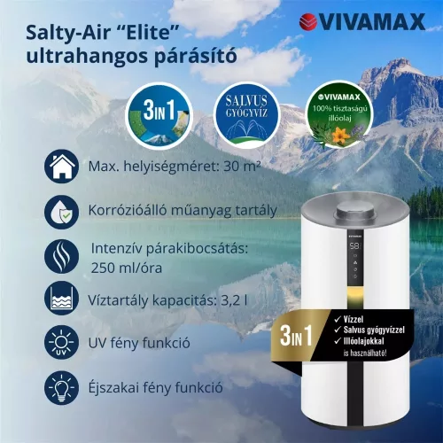 Vivamax GO-2235 multifunkciós ultrahangos párásító