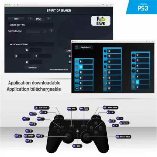 Spirit of Gamer SOG-CONV2 egér/billentyűzet adapter konzolokhoz