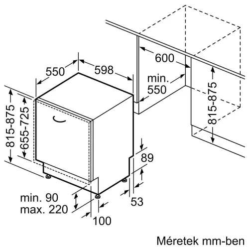 Bosch SMV4HTX14E beépíthető mosogatógép