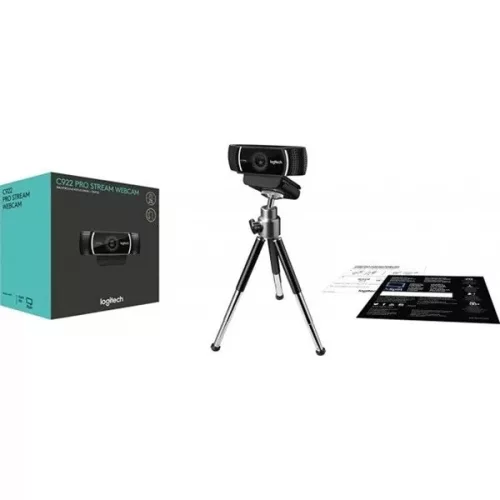 Logitech C922 960-001088 Pro Stream webkamera 1920x1080 képpont, állvány, mikrofon, Full HD, fekete