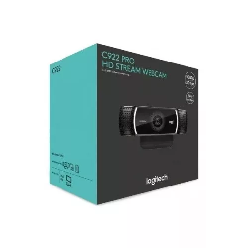 Logitech C922 960-001088 Pro Stream webkamera 1920x1080 képpont, állvány, mikrofon, Full HD, fekete