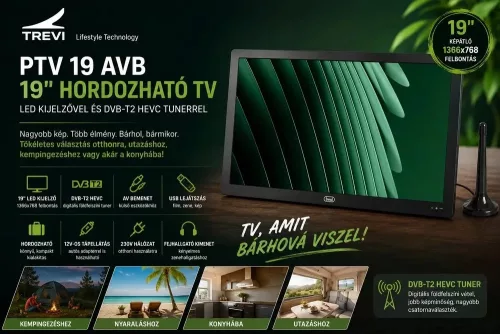 Trevi PTV 19 AVB hordozható LED TV