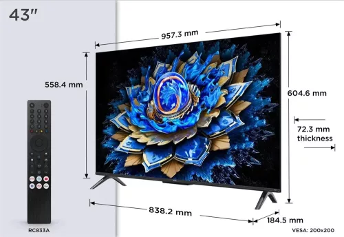 TCL 43T69C 4K UHD QLED TV