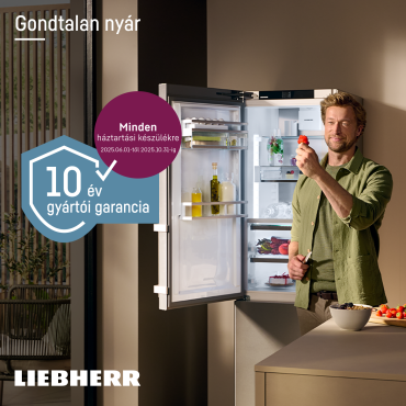 10 éves gyári garancia Liebherr hűtőkre, fagyasztókra, borhűtőkre